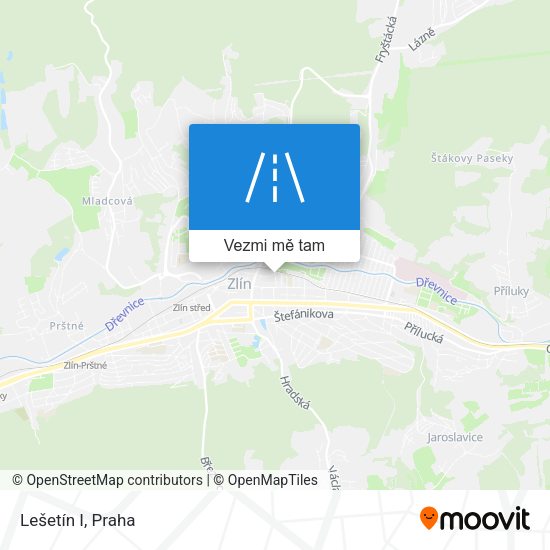 Lešetín I mapa