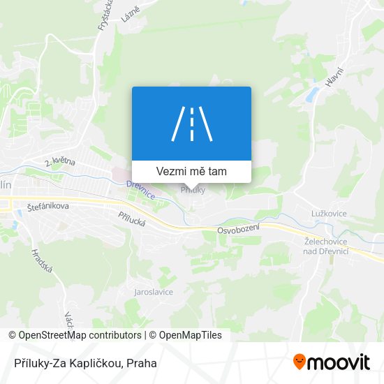 Příluky-Za Kapličkou mapa