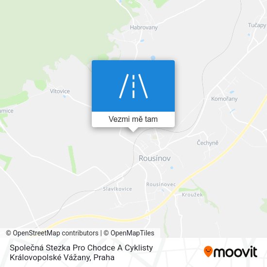 Společná Stezka Pro Chodce A Cyklisty Královopolské Vážany mapa