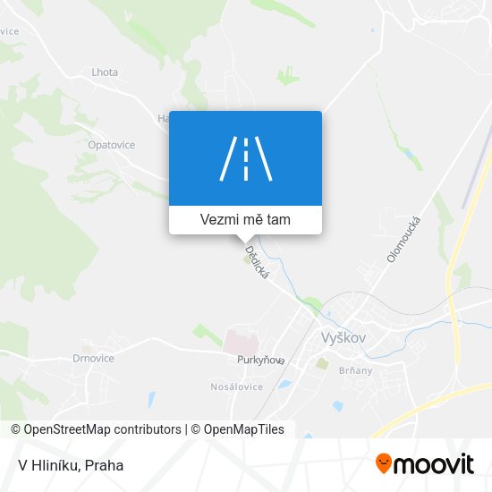 V Hliníku mapa