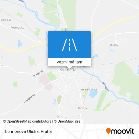 Lennonova Ulička mapa