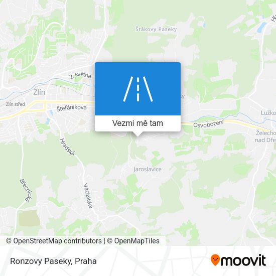 Ronzovy Paseky mapa