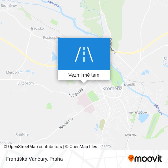 Františka Vančury mapa
