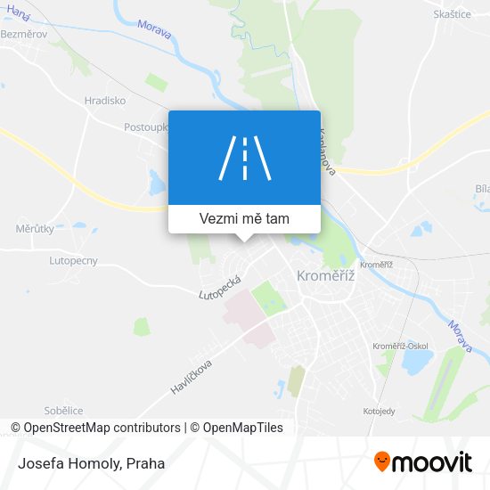Josefa Homoly mapa