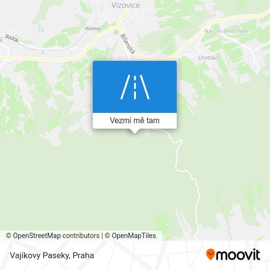Vajíkovy Paseky mapa