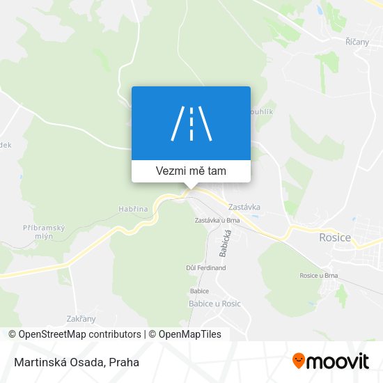Martinská Osada mapa