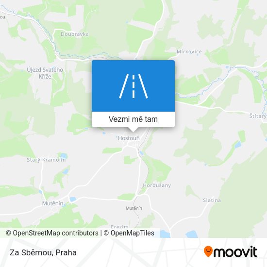 Za Sběrnou mapa