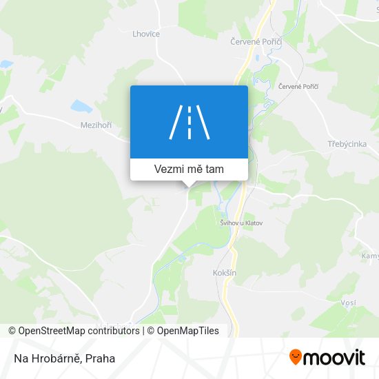 Na Hrobárně mapa