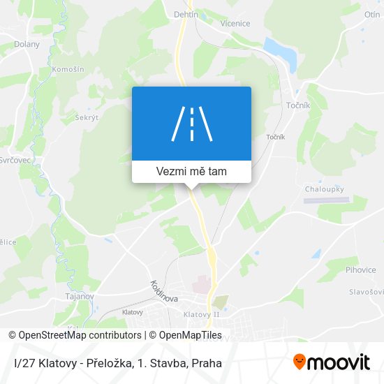 I / 27 Klatovy - Přeložka, 1. Stavba mapa
