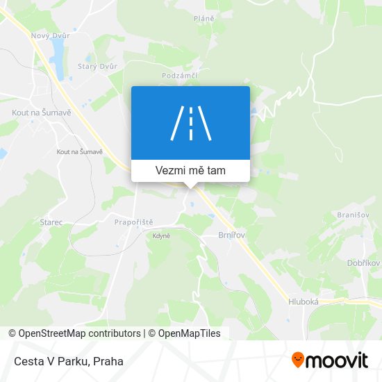 Cesta V Parku mapa