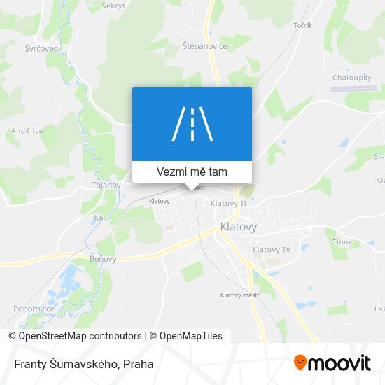 Franty Šumavského mapa