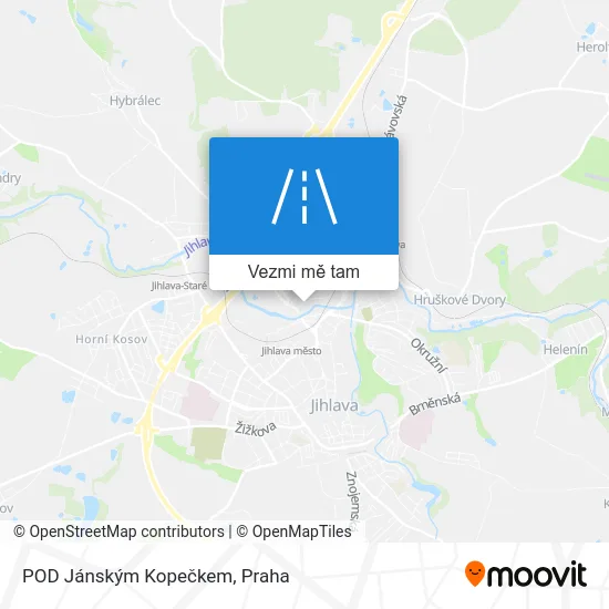 POD Jánským Kopečkem mapa