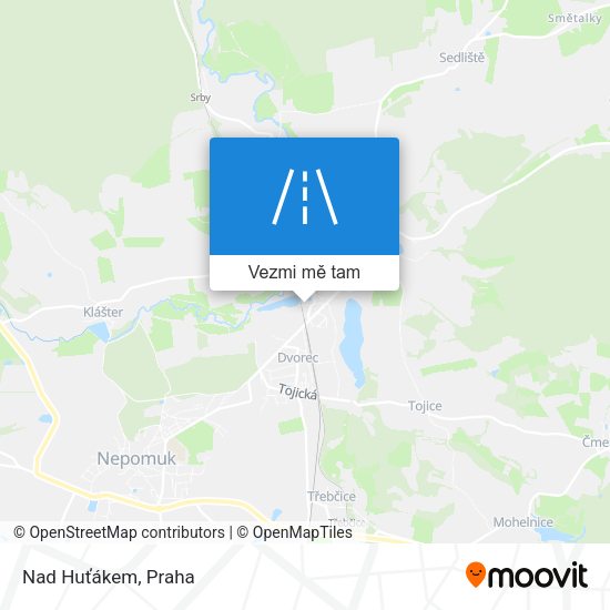 Nad Huťákem mapa