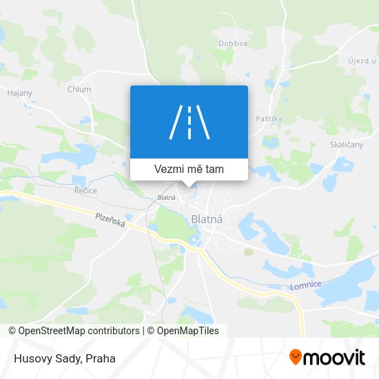 Husovy Sady mapa