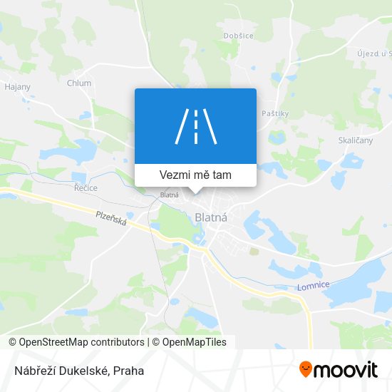 Nábřeží Dukelské mapa
