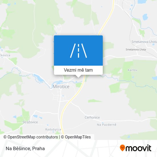 Na Běšince mapa