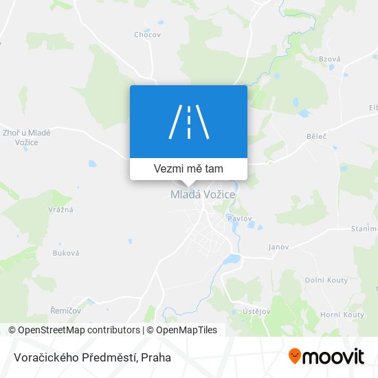 Voračického Předměstí mapa