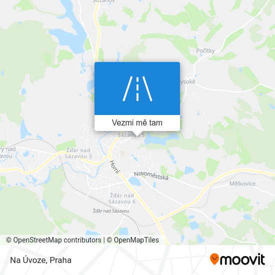 Na Úvoze mapa