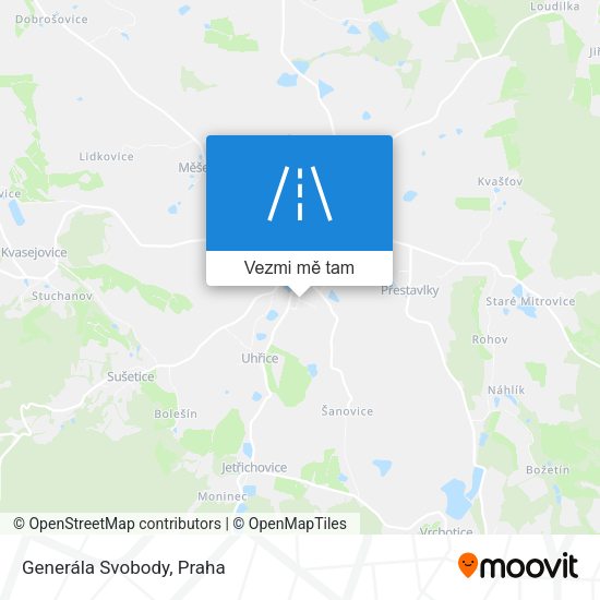 Generála Svobody mapa