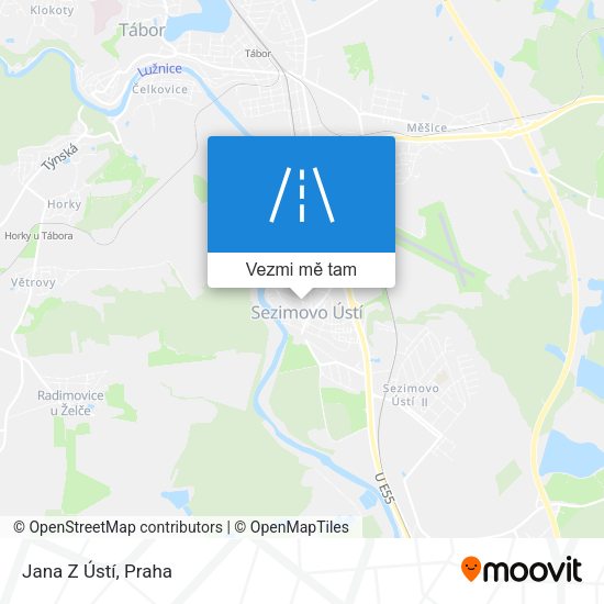 Jana Z Ústí mapa