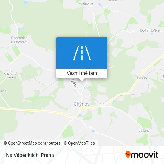 Na Vápenkách mapa