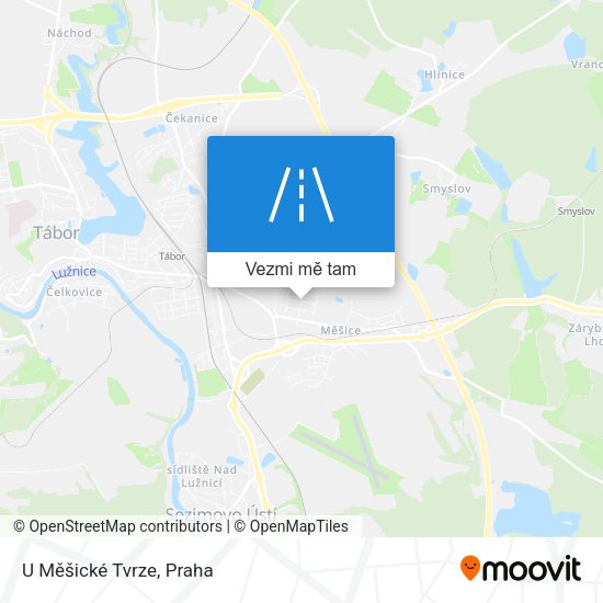U Měšické Tvrze mapa