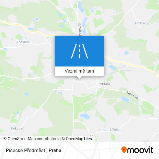 Písecké Předměstí mapa