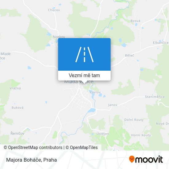 Majora Boháče mapa
