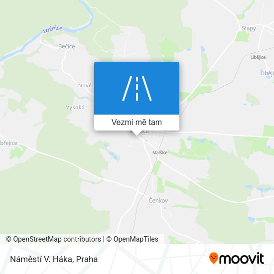Náměstí V. Háka mapa