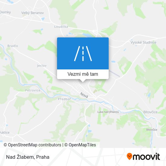 Nad Žlabem mapa