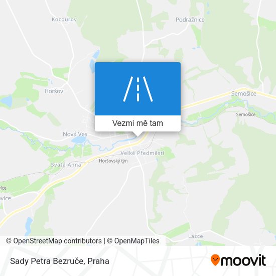 Sady Petra Bezruče mapa