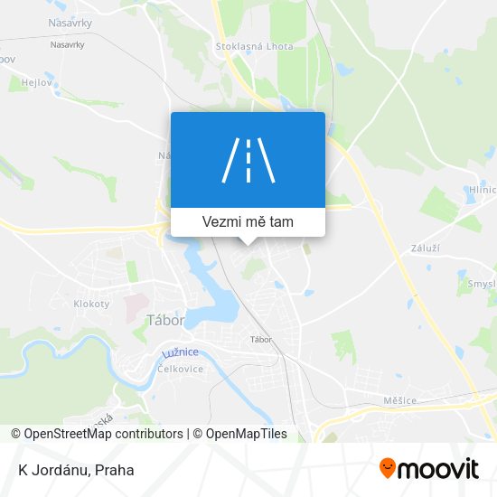 K Jordánu mapa
