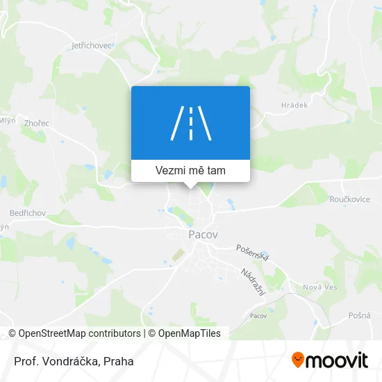 Prof. Vondráčka mapa