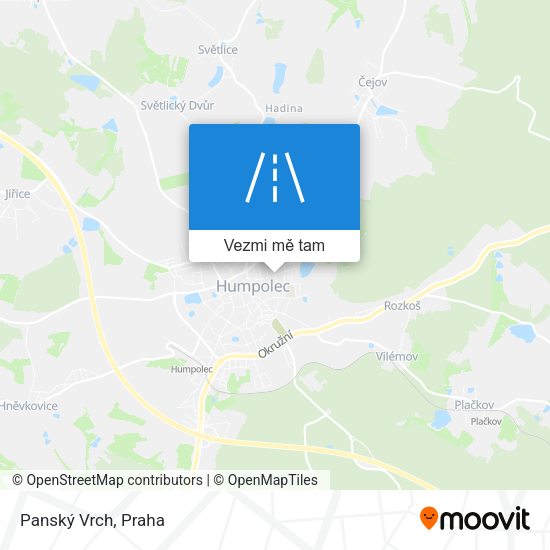 Panský Vrch mapa