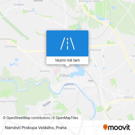 Náměstí Prokopa Velikého mapa