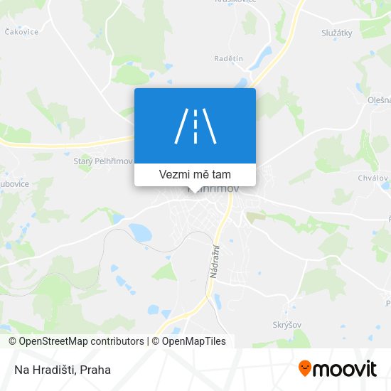 Na Hradišti mapa