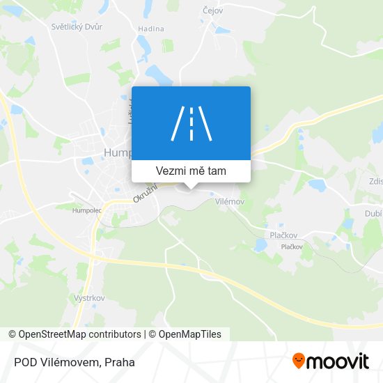 POD Vilémovem mapa