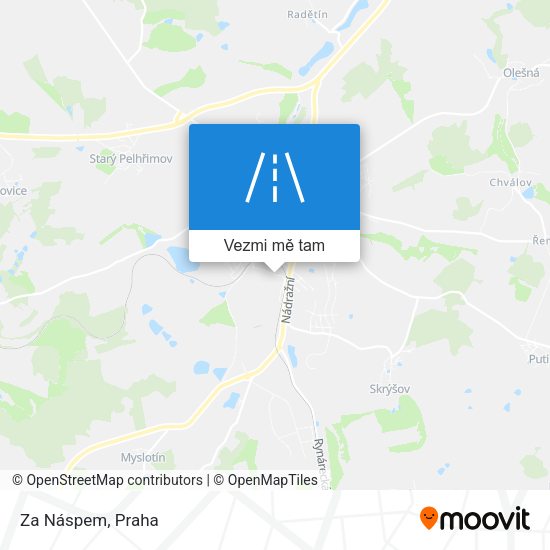 Za Náspem mapa