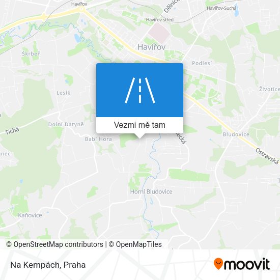Na Kempách mapa