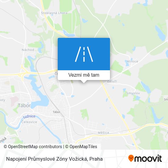Napojení Průmyslové Zóny Vožická mapa