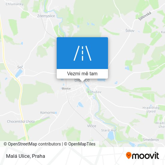 Malá Ulice mapa