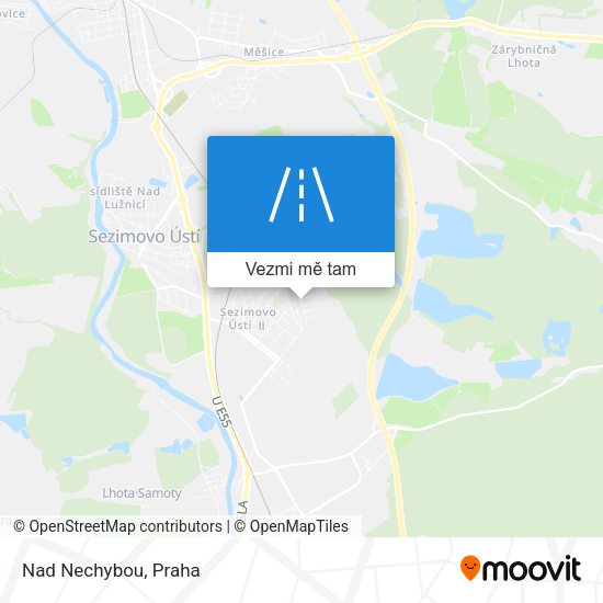 Nad Nechybou mapa