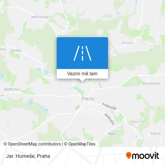 Jar. Humeše mapa