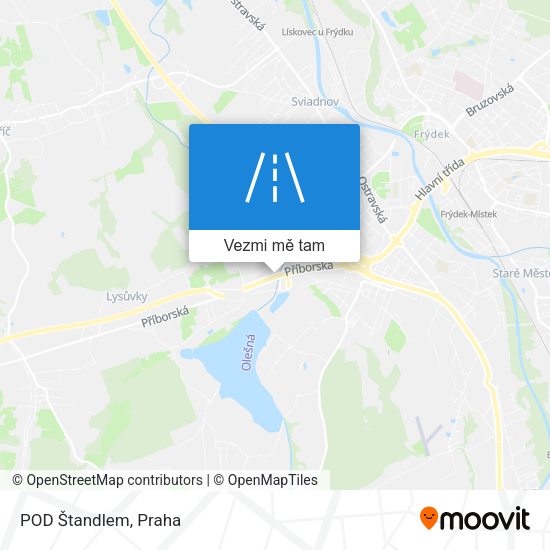 POD Štandlem mapa