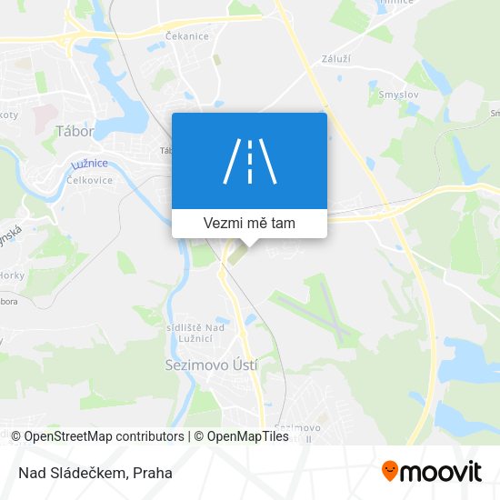 Nad Sládečkem mapa
