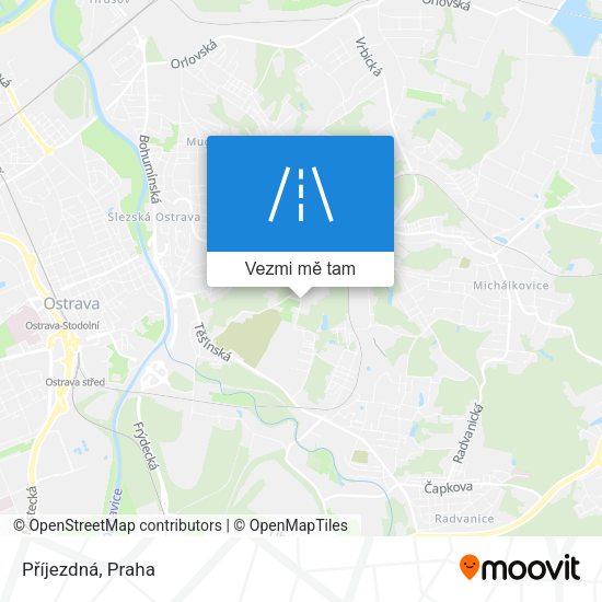 Příjezdná mapa