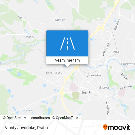 Vlasty Javořické mapa