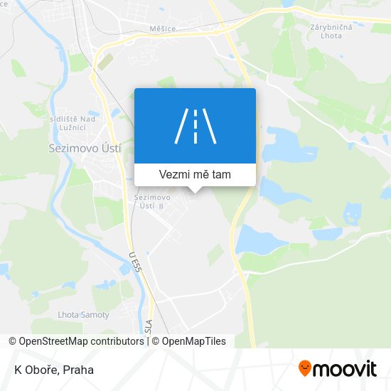 K Oboře mapa