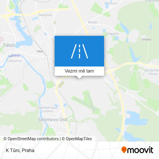 K Tůni mapa