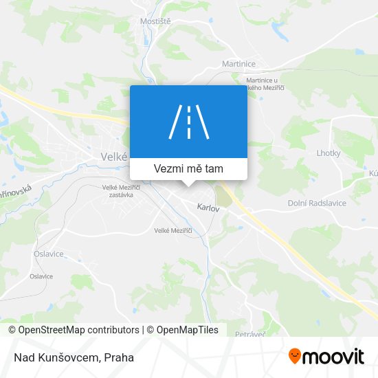 Nad Kunšovcem mapa